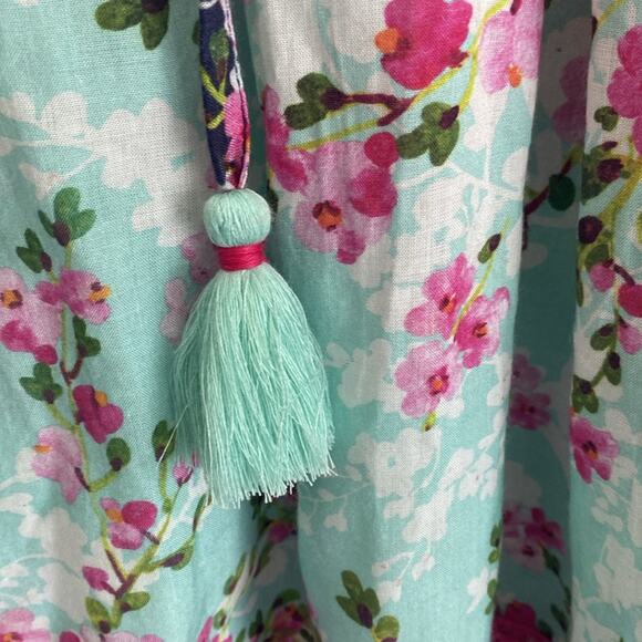 Lula Soul Sundance Pink Blossom Floral Tunic Top Sz S - Picture 6 of 10